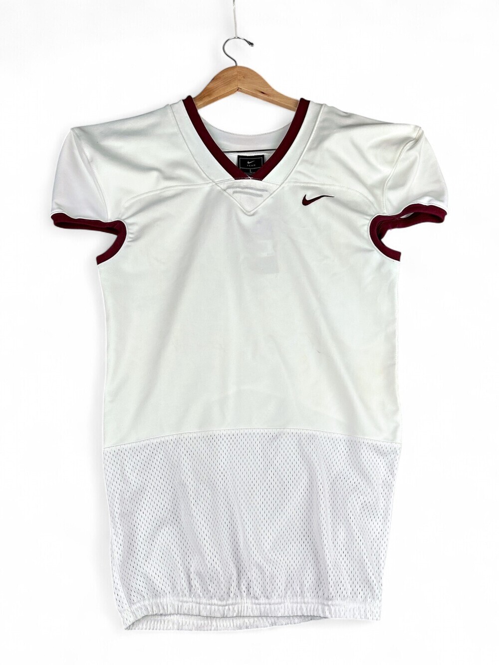 Nike Men's Football Jersey L White/Maroon Swoosh